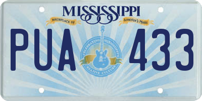 MS license plate PUA433