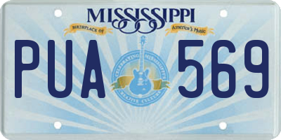MS license plate PUA569