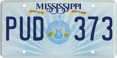 MS license plate PUD373