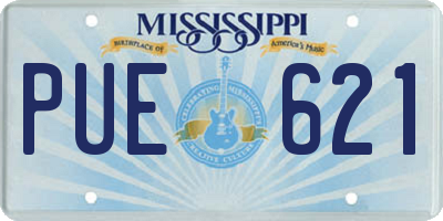 MS license plate PUE621