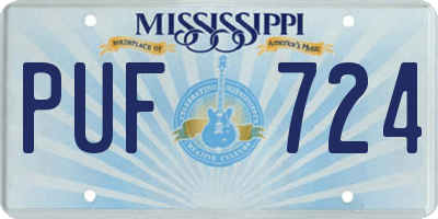 MS license plate PUF724