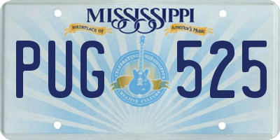 MS license plate PUG525