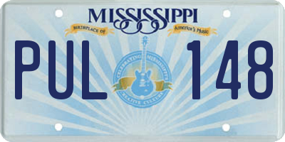 MS license plate PUL148