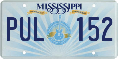 MS license plate PUL152