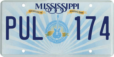 MS license plate PUL174