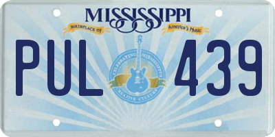 MS license plate PUL439