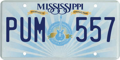 MS license plate PUM557