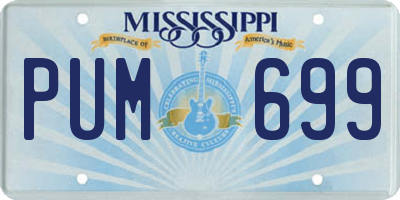 MS license plate PUM699