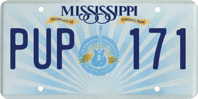 MS license plate PUP171