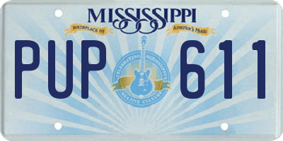 MS license plate PUP611