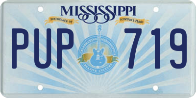 MS license plate PUP719