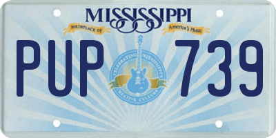 MS license plate PUP739