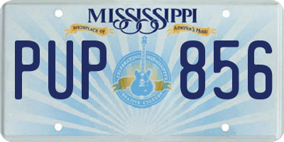 MS license plate PUP856