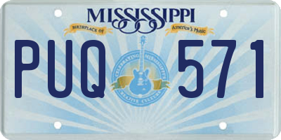 MS license plate PUQ571
