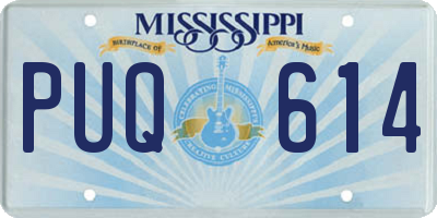 MS license plate PUQ614