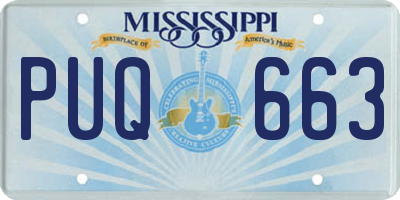 MS license plate PUQ663