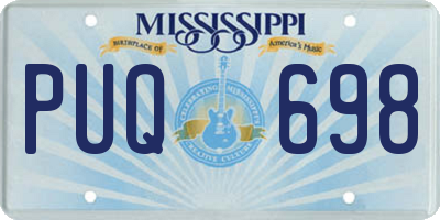 MS license plate PUQ698