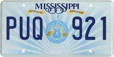 MS license plate PUQ921