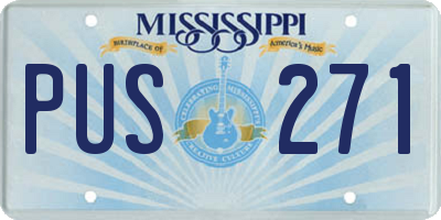 MS license plate PUS271