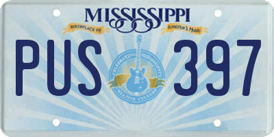 MS license plate PUS397