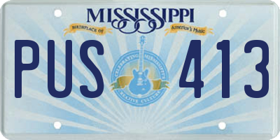 MS license plate PUS413