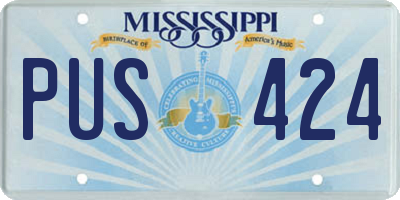 MS license plate PUS424