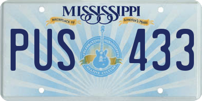 MS license plate PUS433