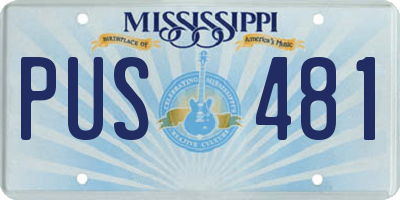 MS license plate PUS481