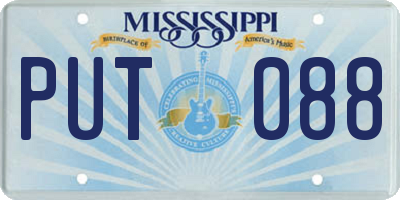 MS license plate PUT088