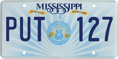 MS license plate PUT127