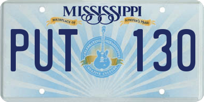 MS license plate PUT130