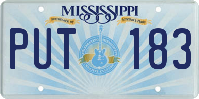 MS license plate PUT183