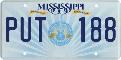 MS license plate PUT188