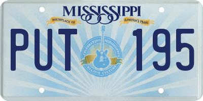 MS license plate PUT195