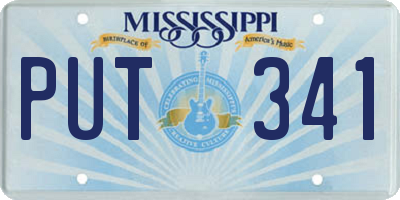 MS license plate PUT341