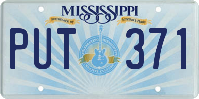 MS license plate PUT371