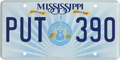 MS license plate PUT390