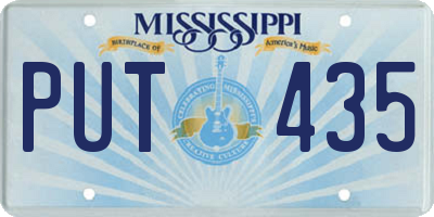MS license plate PUT435
