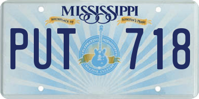 MS license plate PUT718