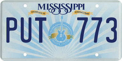 MS license plate PUT773