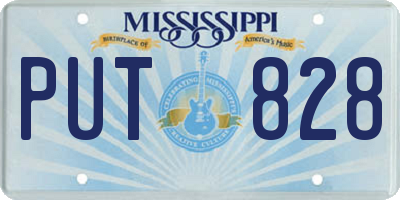 MS license plate PUT828