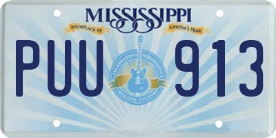 MS license plate PUU913