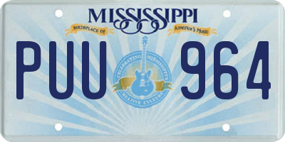 MS license plate PUU964