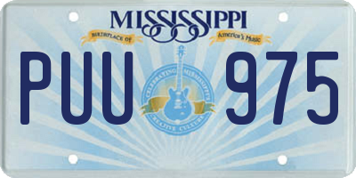 MS license plate PUU975