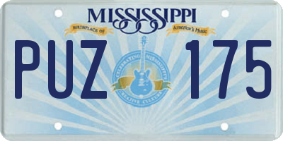 MS license plate PUZ175
