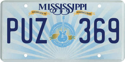 MS license plate PUZ369