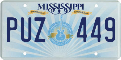 MS license plate PUZ449