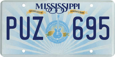 MS license plate PUZ695