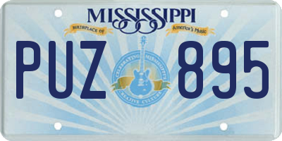 MS license plate PUZ895