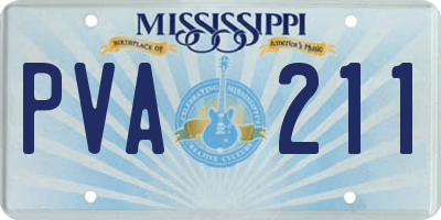 MS license plate PVA211